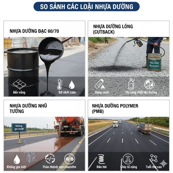 Mua nhựa đường ở đâu đảm bảo chất lượng và an toàn 2 Những dòng nhựa đường thông dụng nhất hiện nay